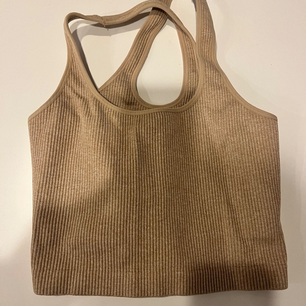 Spiritual Gangster Tan Workout Tank Top